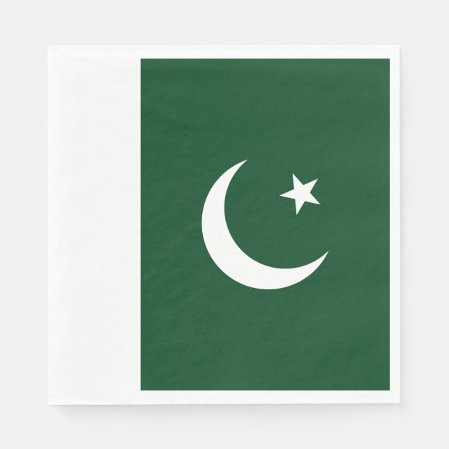 Servilleta De Papel Bandera de Pakistán (Anverso)