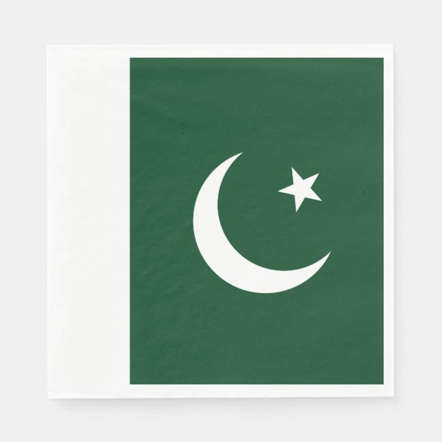 Servilleta De Papel Bandera de Pakistán (Anverso)