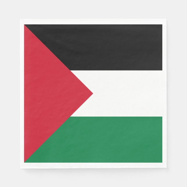 Servilleta De Papel Bandera de Palestina (Anverso)