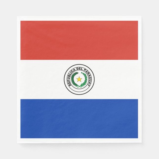 Servilleta De Papel Bandera de Paraguay (Anverso)