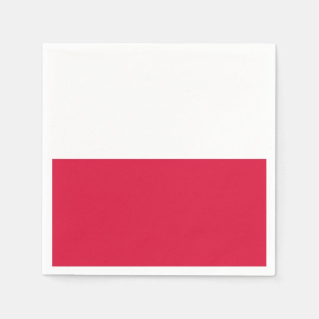 Servilleta De Papel Bandera de Polonia (Anverso)