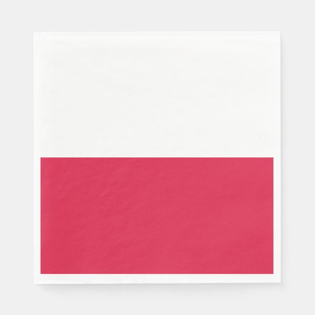 Servilleta De Papel Bandera de Polonia (Anverso)