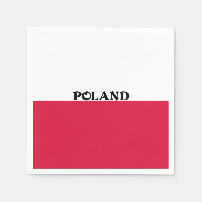 Servilleta De Papel Bandera de Polonia (Anverso)
