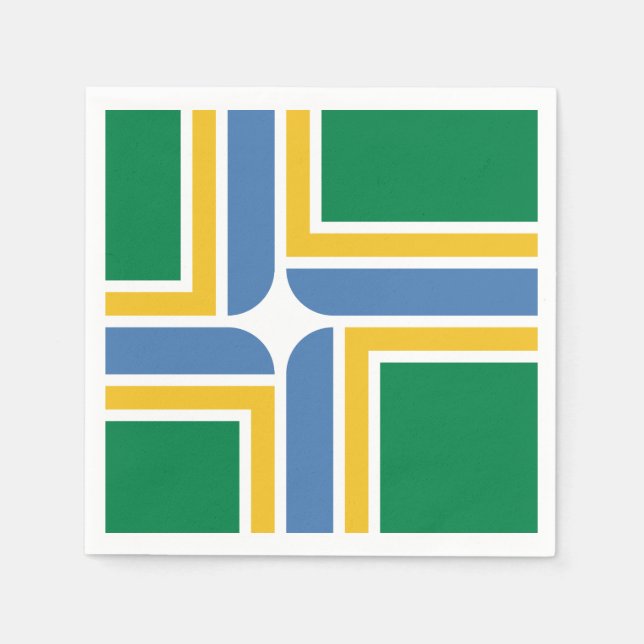 Servilleta De Papel Bandera de Portland, servilletas Oregon (Anverso)