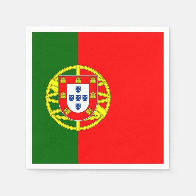 Servilleta De Papel Bandera de Portugal (Anverso)