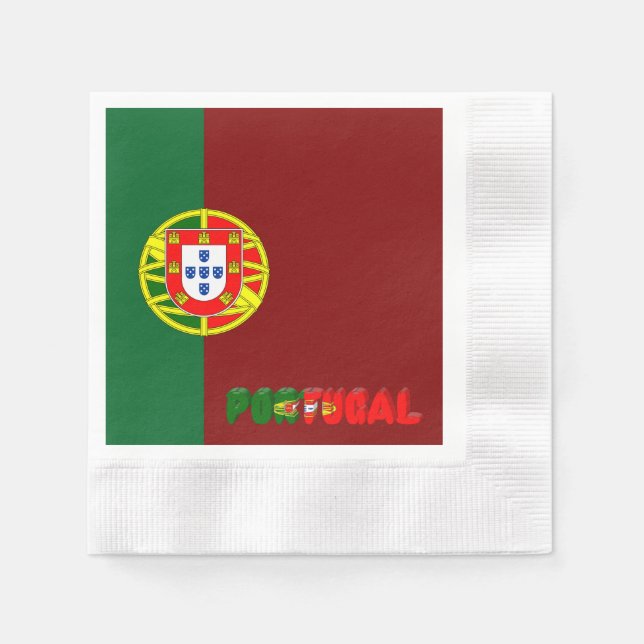 Servilleta De Papel Bandera de Portugal (Anverso)