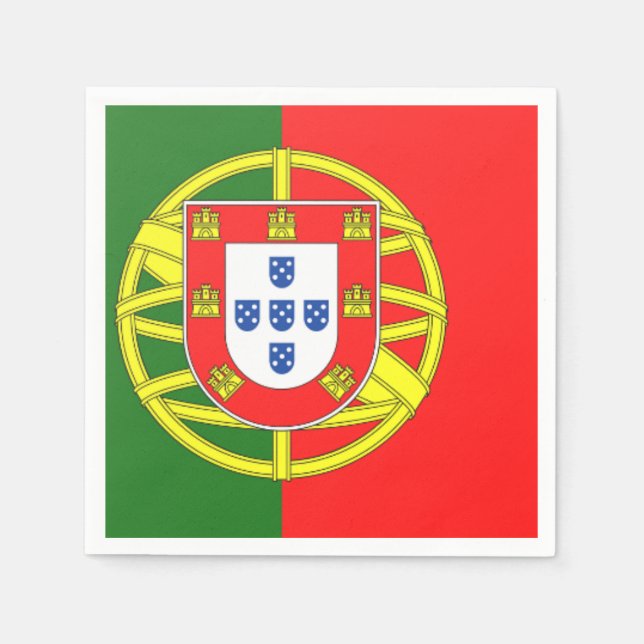 Servilleta De Papel Bandera de Portugal (Anverso)