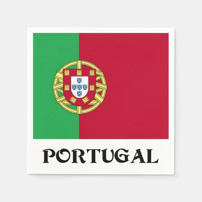 Servilleta De Papel bandera de portugal (Anverso)