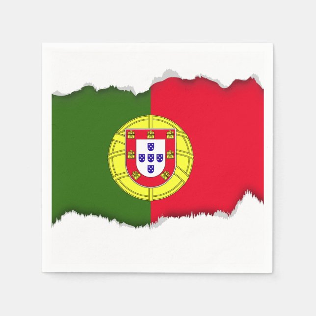 Servilleta De Papel Bandera de Portugal (Anverso)