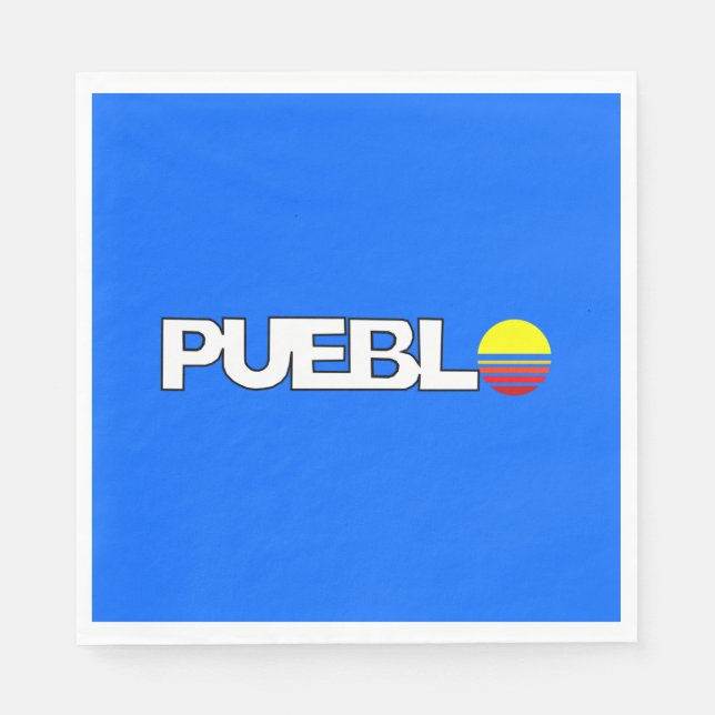 Servilleta De Papel Bandera de Pueblo (Colorado) (Anverso)