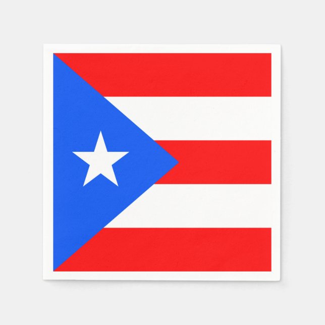 Servilleta De Papel Bandera de Puerto Rico (Anverso)