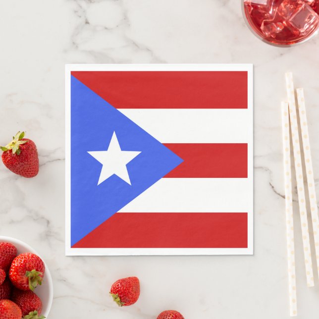 Servilleta De Papel Bandera de Puerto Rico (In situ)