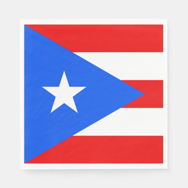 Servilleta De Papel Bandera de Puerto Rico (Anverso)