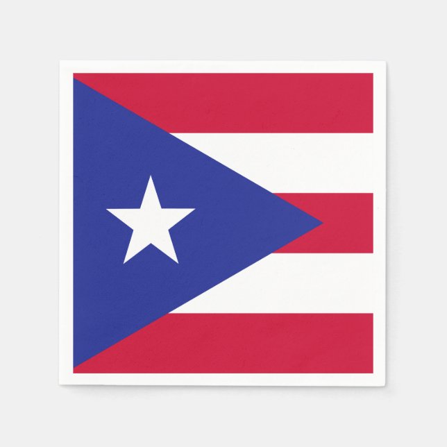 Servilleta De Papel Bandera de Puerto Rico (Anverso)