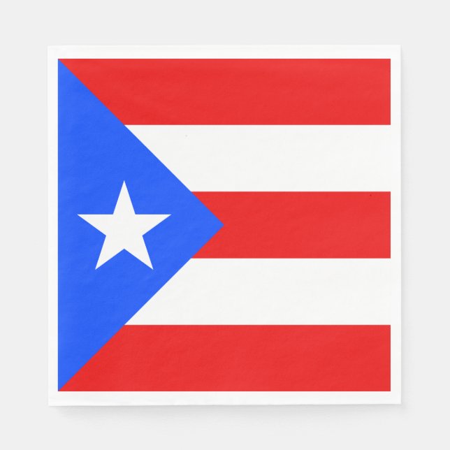 Servilleta De Papel Bandera de Puerto Rico (Anverso)