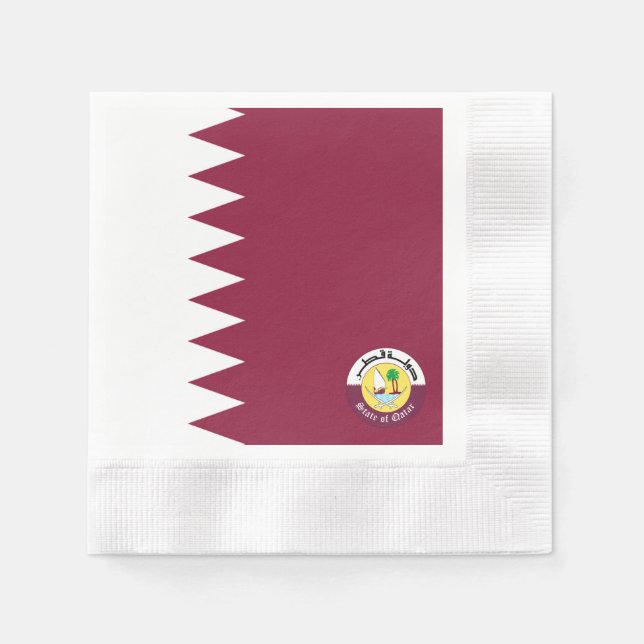 Servilleta De Papel Bandera de Qatar-Emblem (Anverso)