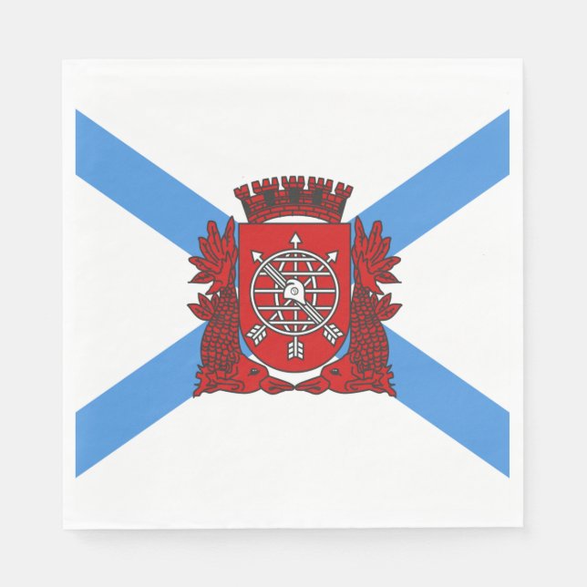 Servilleta De Papel Bandera de Río de Janeiro (Brasil) (Anverso)
