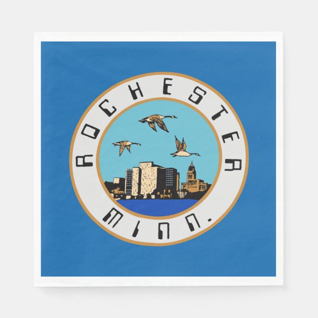 Servilleta De Papel Bandera de Rochester (Minnesota) (Anverso)