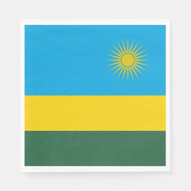 Servilleta De Papel Bandera de Ruanda (Anverso)