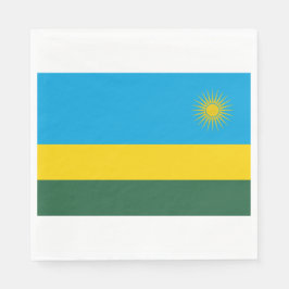 Servilleta De Papel Bandera de Ruanda (Ruanda) (país africano)