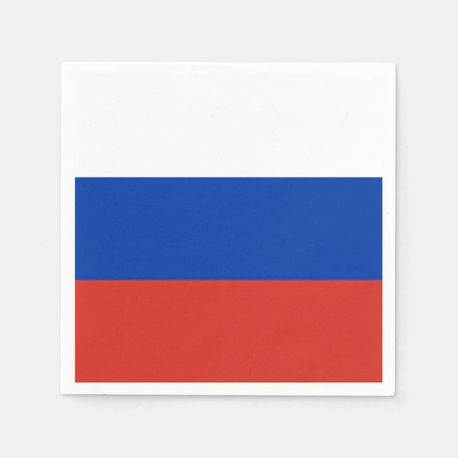 Servilleta De Papel Bandera de Rusia (Anverso)