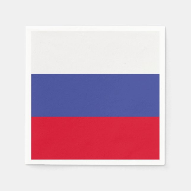 Servilleta De Papel Bandera de Rusia (Anverso)