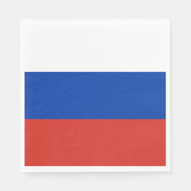 Servilleta De Papel Bandera de Rusia (Anverso)
