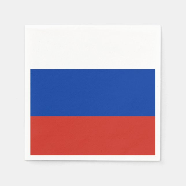 Servilleta De Papel Bandera de Rusia (Anverso)