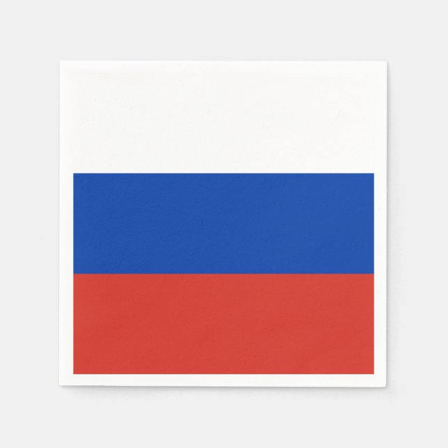 Servilleta De Papel Bandera de Rusia (Anverso)