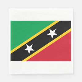 Servilleta De Papel Bandera de Saint Kitts y Nevis (Caribe)