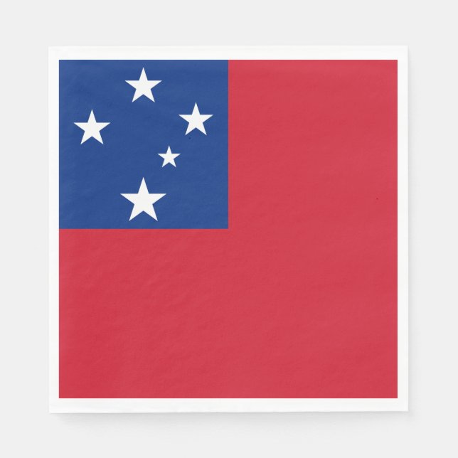 Servilleta De Papel Bandera de Samoa (Anverso)