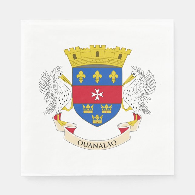 Servilleta De Papel Bandera de San Bartolomé (Anverso)