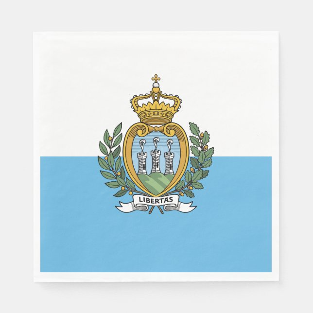 Servilleta De Papel Bandera de San Marino (Anverso)