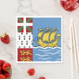 Servilleta De Papel Bandera de San Pedro y Miquelón