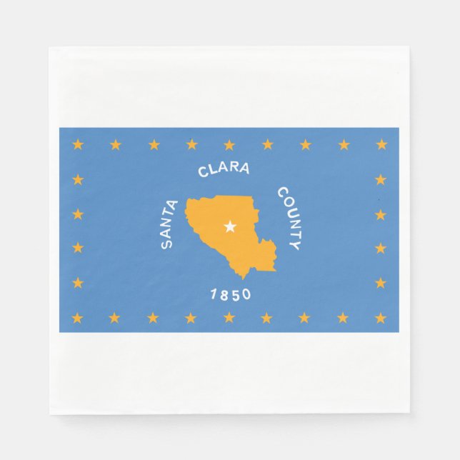 Servilleta De Papel Bandera de Santa Clara (condado de Estados Unidos, (Anverso)