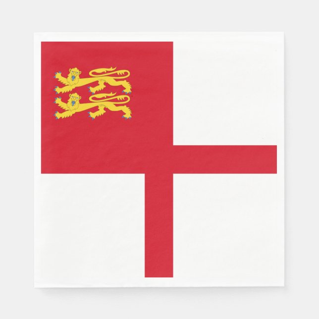 Servilleta De Papel Bandera de Sark (Anverso)