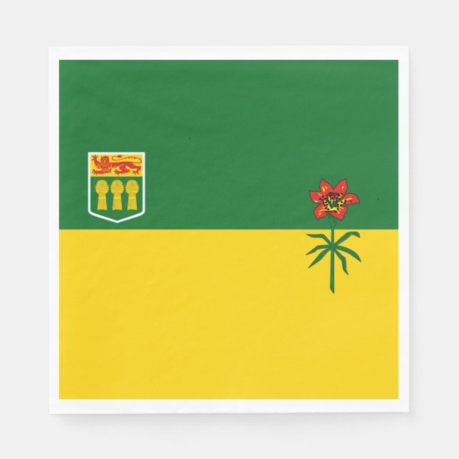 Servilleta De Papel Bandera de Saskatchewan (Anverso)