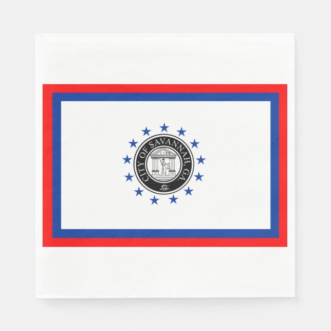 Servilleta De Papel Bandera de Savannah (Georgia) (Anverso)