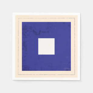 Servilleta De Papel Bandera de señal náutica de la letra "P"