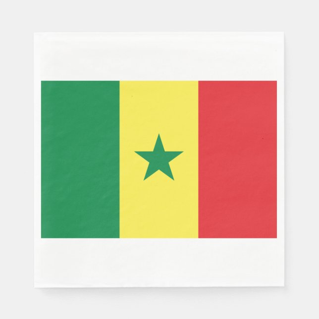 Servilleta De Papel Bandera de Senegal (Anverso)