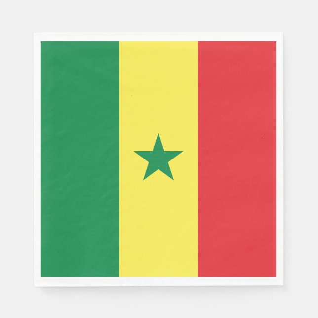 Servilleta De Papel Bandera de Senegal (Anverso)