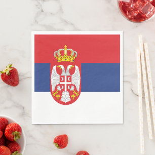 Servilleta De Papel Bandera de Serbia
