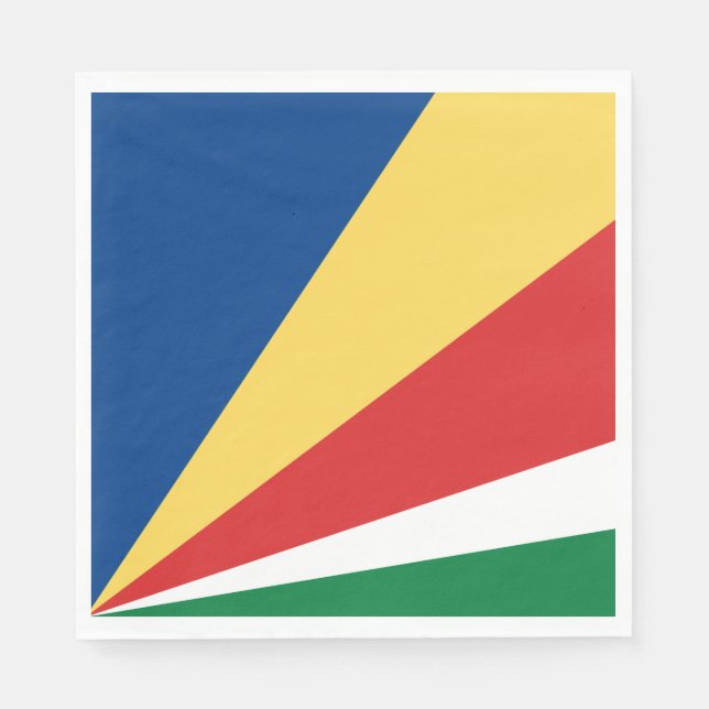 Servilleta De Papel Bandera de Seychelles (Anverso)