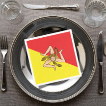 Bandera de Sicilia Partido y Cena Siciliana
