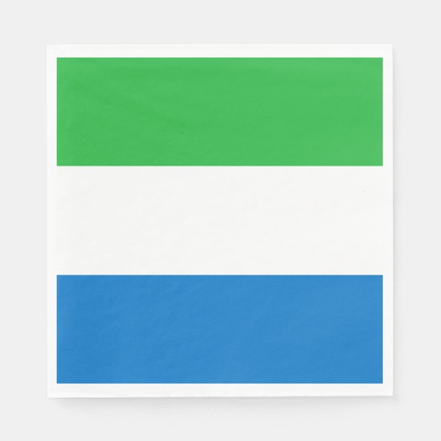 Servilleta De Papel Bandera de Sierra Leona (Anverso)