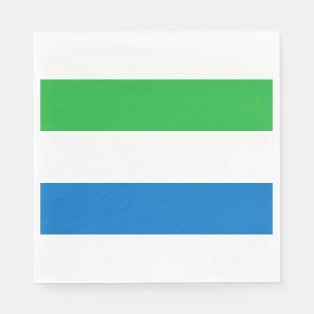 Servilleta De Papel Bandera de Sierra Leona (Anverso)