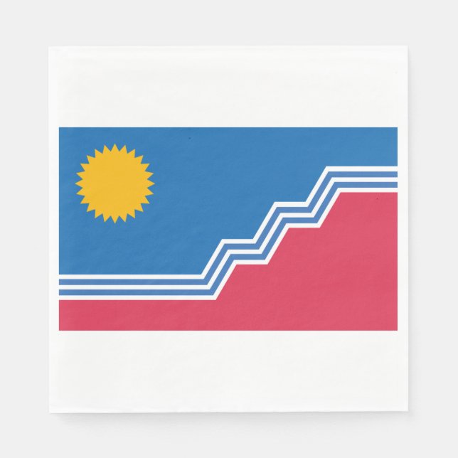 Servilleta De Papel Bandera de Sioux Falls (Dakota del Sur) (Anverso)