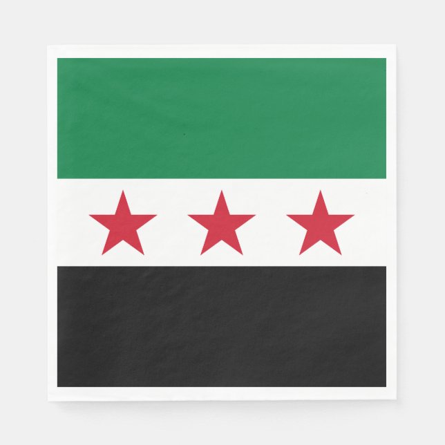 Servilleta De Papel Bandera de Siria (Anverso)