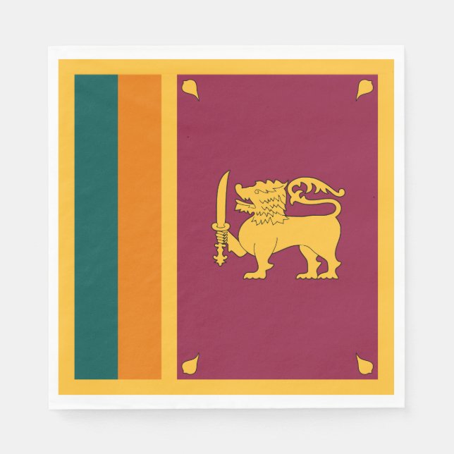 Servilleta De Papel Bandera de Sri Lanka (Anverso)