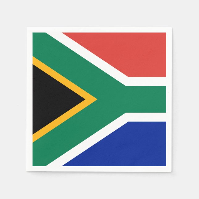 Servilleta De Papel Bandera de Sudáfrica (Anverso)